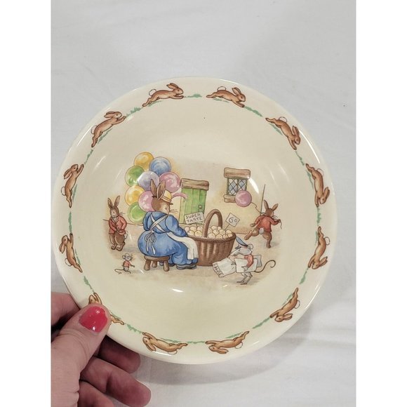 Royal Doulton Bunnykins Bone China Ltd Bowl with Peter Rabbit Cup Birthday Set - Picture 9 of 12